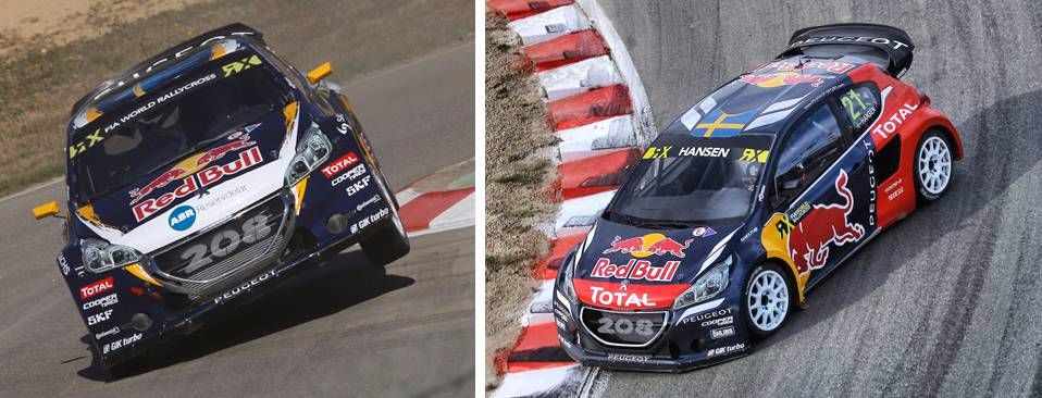 The Peugeot 208 WRX ready for Spanish action in Barcelona. Olé!